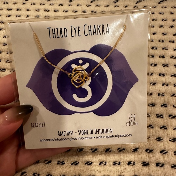 ROCK PARADISE✨THIRD EYE CHAKRA BRACELET W/ ELECTROPLATED CHARM & GEMSTONE BEADS - Picture 1 of 5